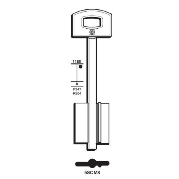 Chiave Grezza Doppia Mappa Lunga Silmec 5scm8 | Silca
